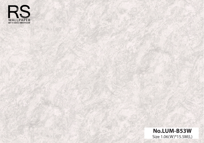 วอลเปเปอร์ ลายหินอ่อน สีเทาเงิน No.LUM-B53W