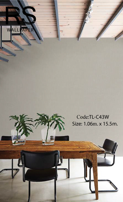 วอลเปเปอร์เทกเจอร์รูปสี่เหลี่ยมเล็กพื้นสีเทาอมน้ำตาล TL-C43W