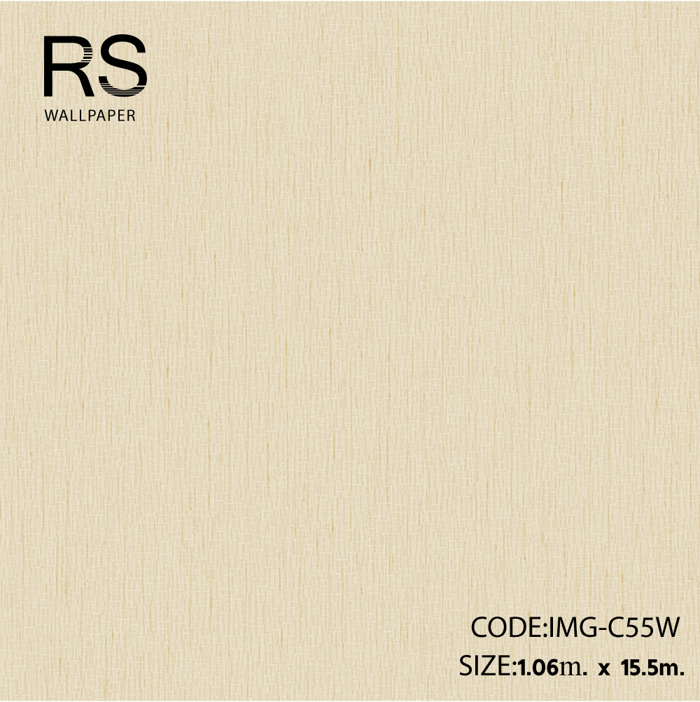 วอลเปเปอร์สีพื้นครีม แทรกทอง IMG-C55W
