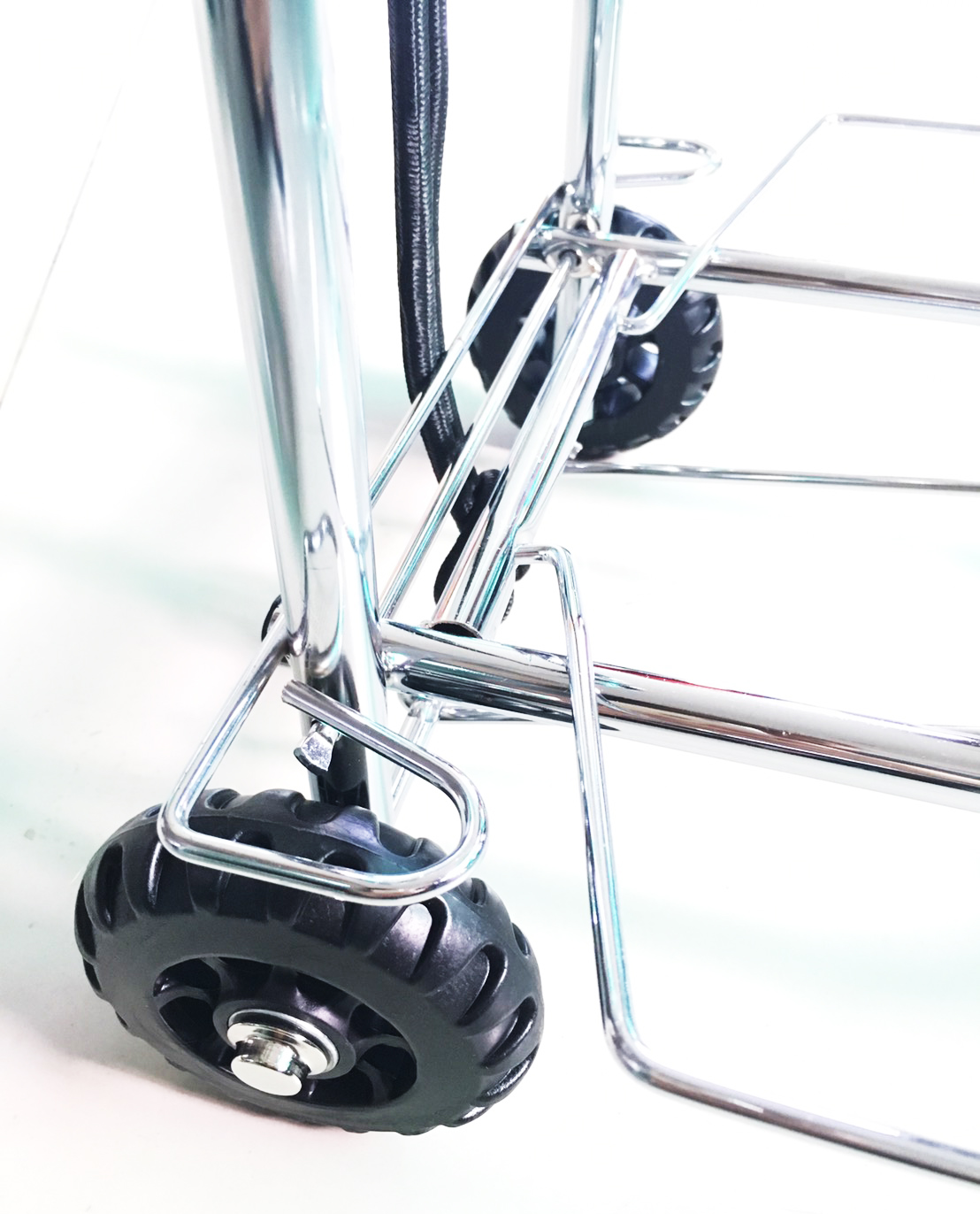 รถเข็นสแตนเลสพับได้ ขนาด 38x34x91 ซม.(หนา) (1x2)