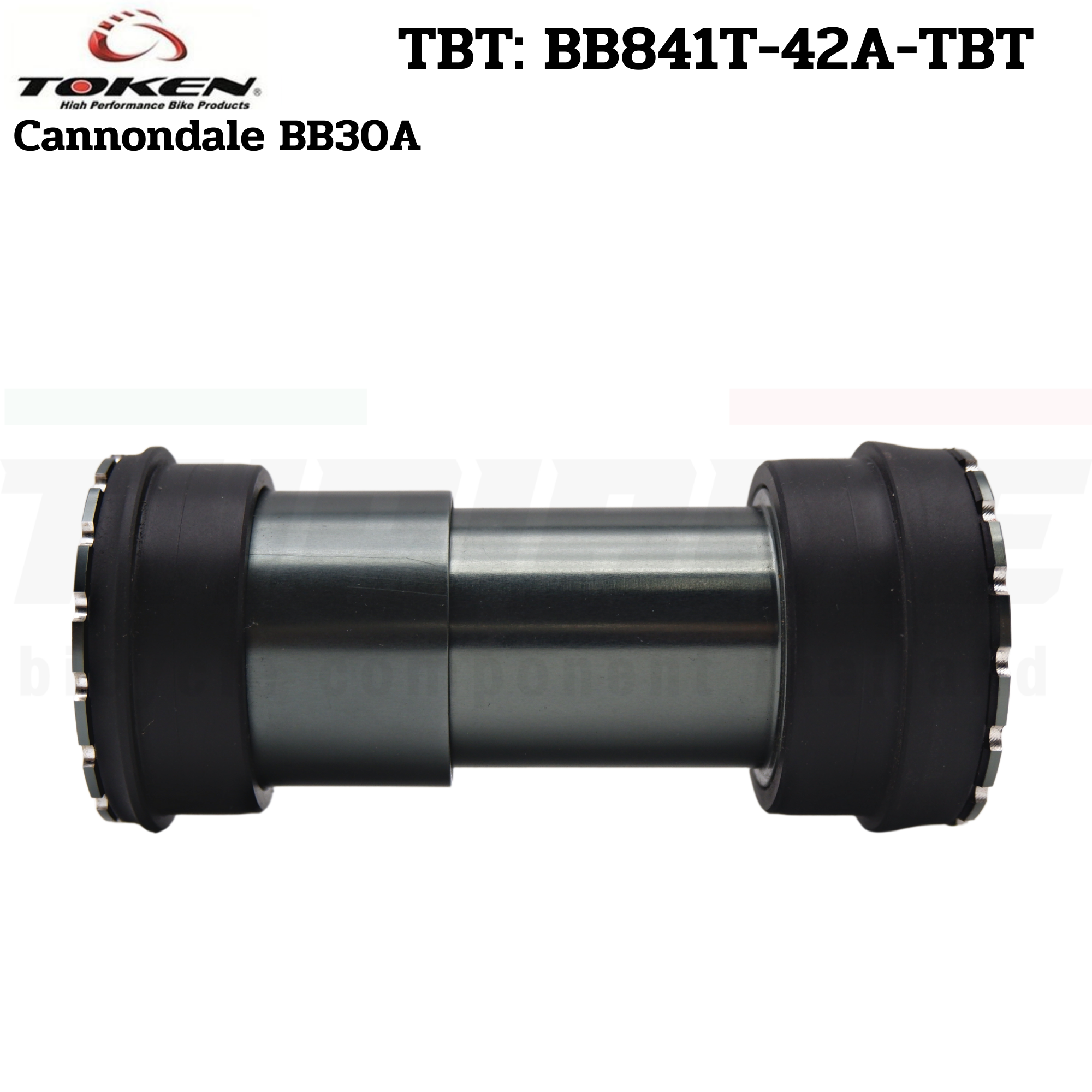 TOKENBB841T‑42A BottomBracket | สำหรับเฟรมCannondaleBB30AและขาจานShimano24มม. (บ่าซ้าย–ขวาหนาไม่เท่ากัน)