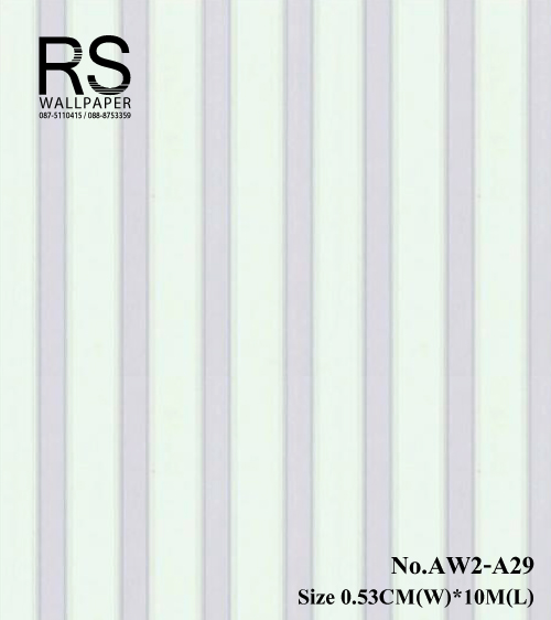 วอลเปเปอร์ ลายทางลง พื้นสีขาวมุก ลายสีม่วง AW2-A29