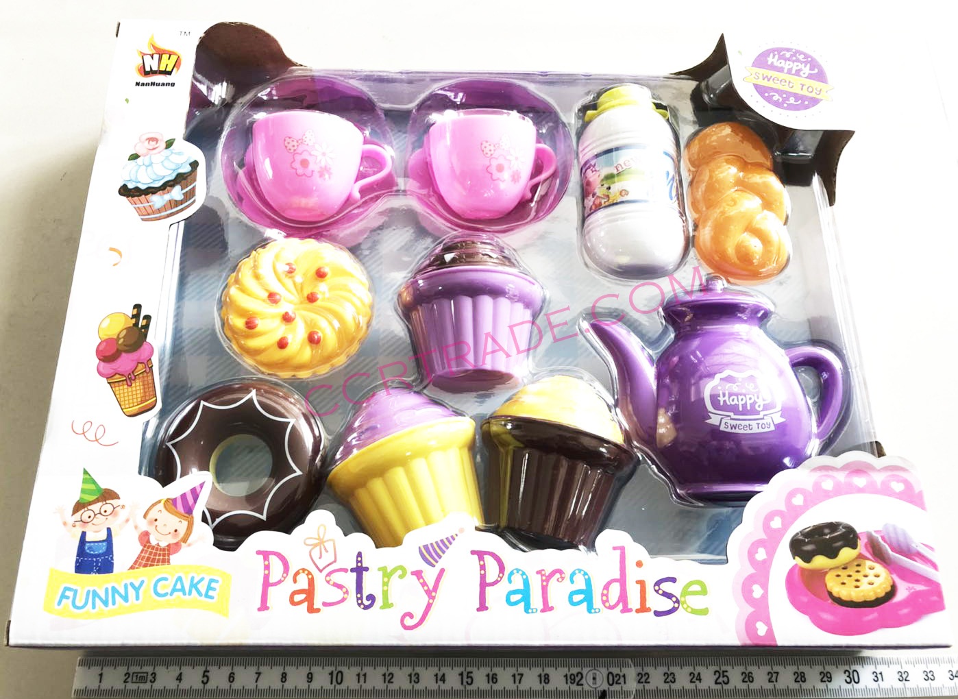 ชุดน้ำชาขนมมัฟฟินกล่องใหญ่ 31 ซม.(1x3)