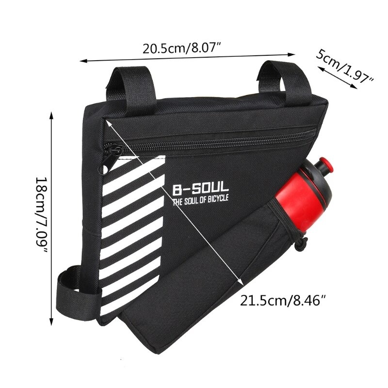กระเป๋าใต้เฟรมใส่ขวดน้ำ B-SOUL Bicycle Triangle Bag Bike Cycling Water Tube Bottle Frame Front Bag