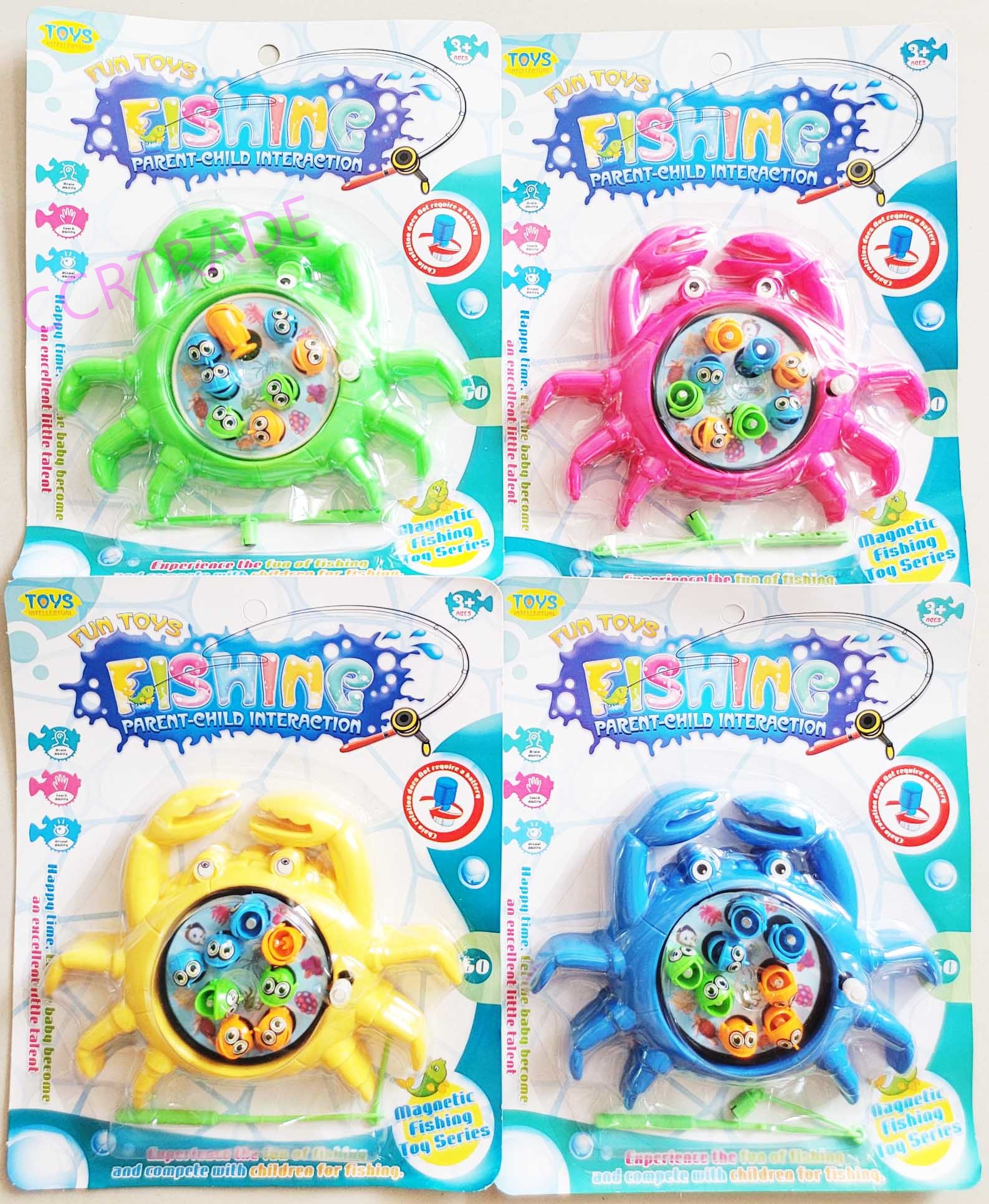 เซ็ทตกปลาแม่เหล็กถาดปูแผงใหญ่ 25.5 ซม.(งานห้าง)