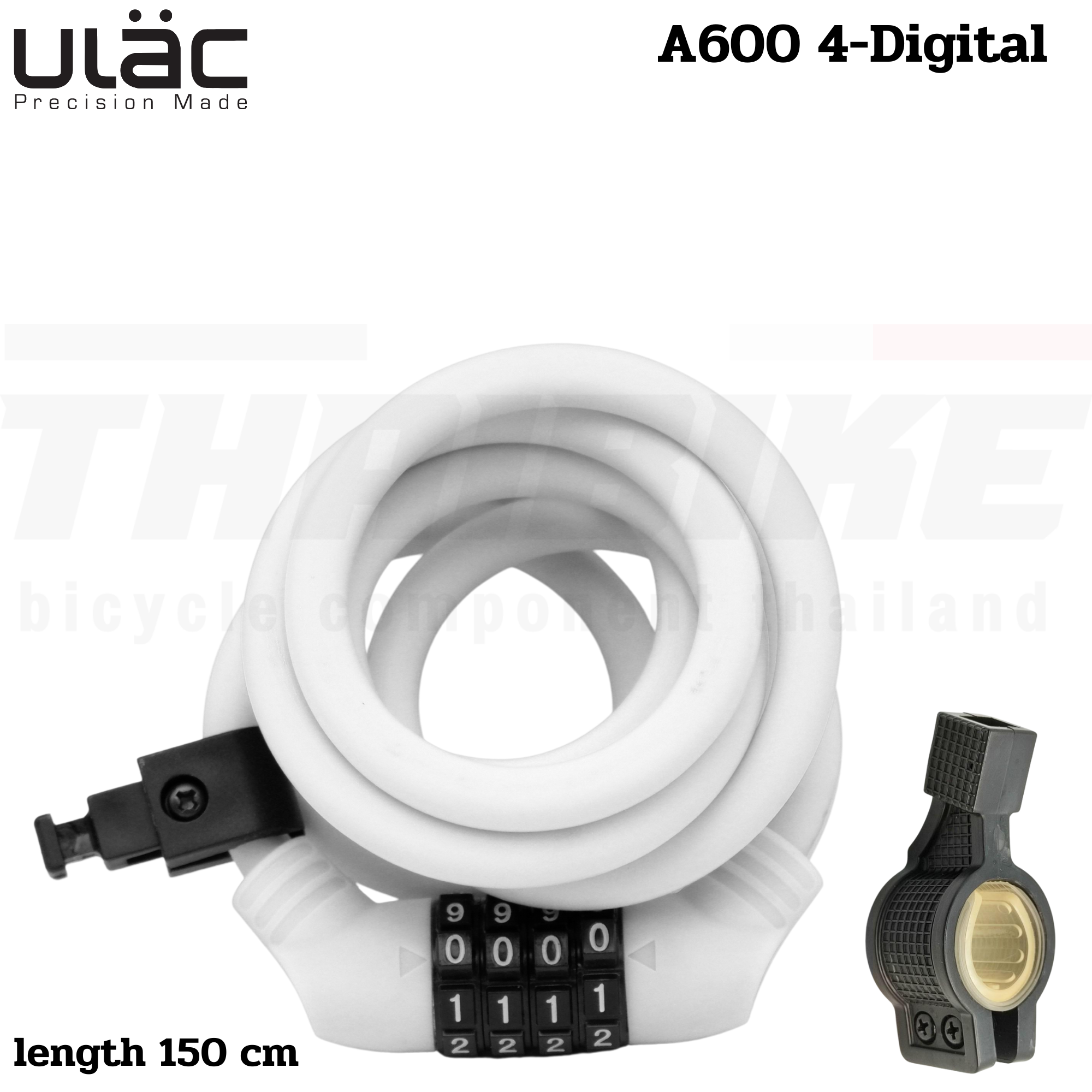 สายล๊อคจักรยานแบบรหัส ULAC รุ่น A600 4-Digital Code Password