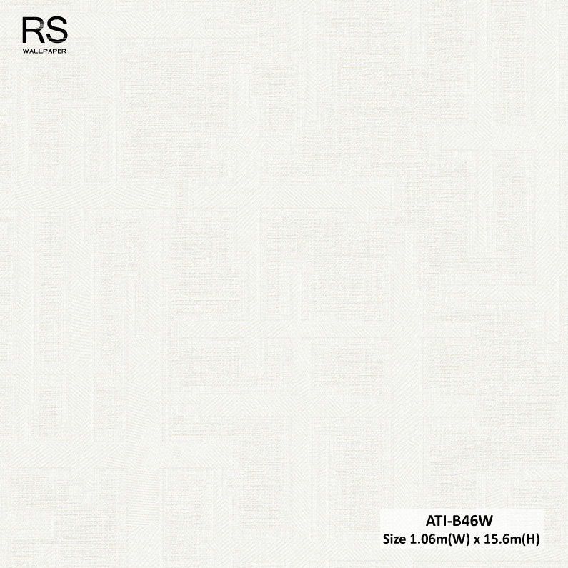 วอลเปเปอร์สไตล์โมเดิร์น ลายตาราง สีขาว ATI-B46W