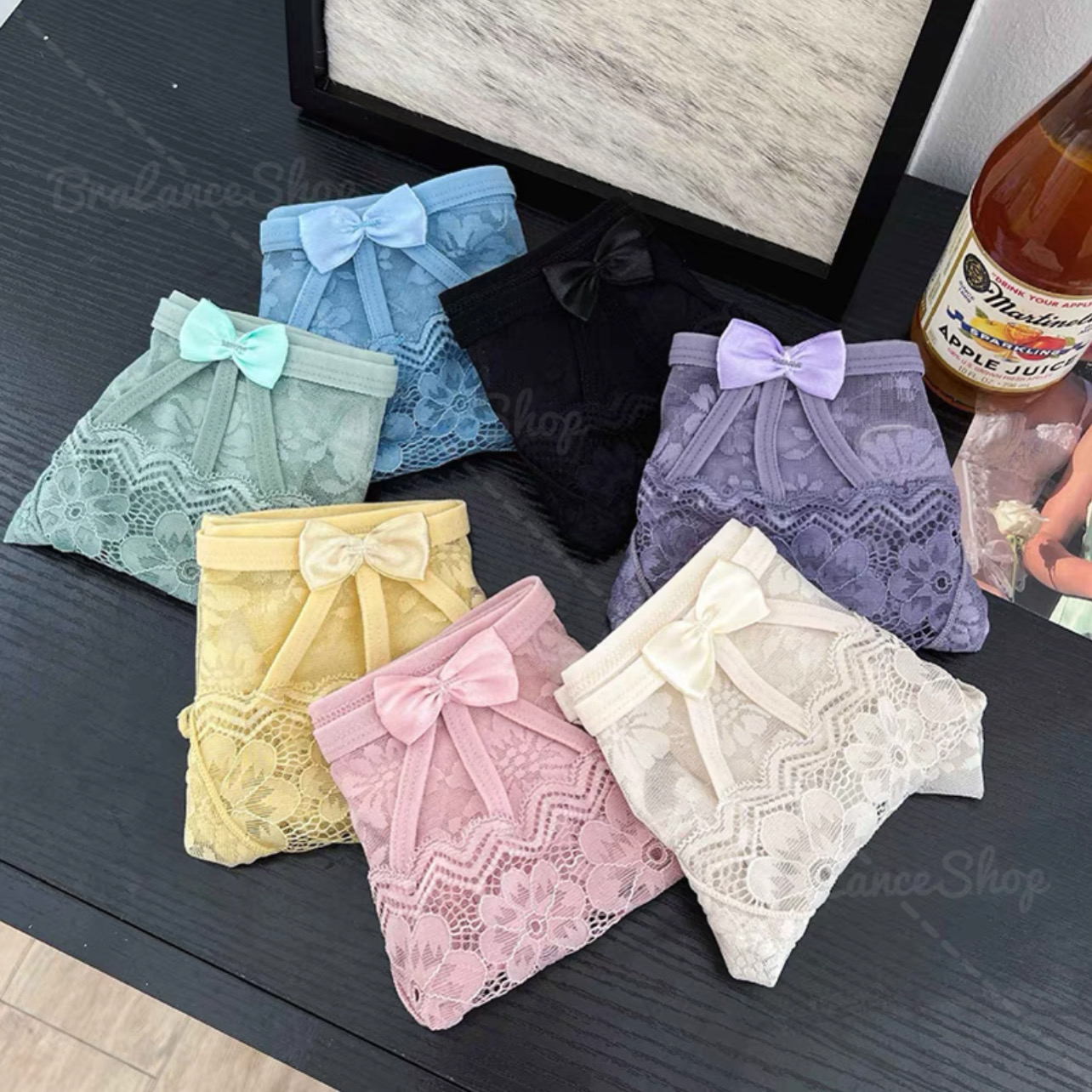 BLS✿259 กางเกงในลูกไม้ซีทรู แต่งสายด้านหลังสุดเซกซี่