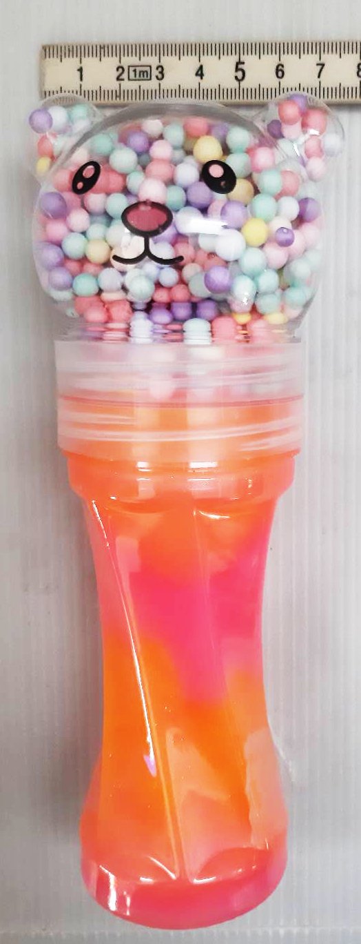 สไลม์หมีสีหวาน หัวโฟมถาด 18 ซม.