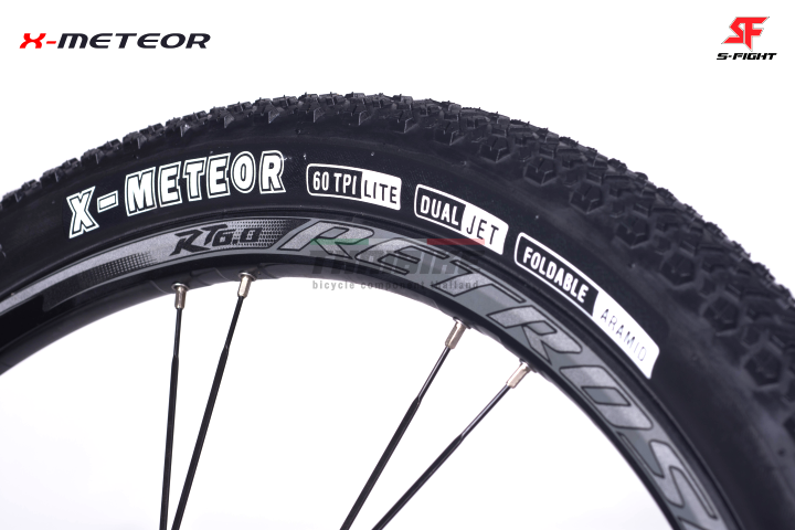 ยางนอกขอบพับจักรยานเสือภูเขา S-FIGHT รุ่น X-METEOR ขนาด 27.5X1.95/29X2.10
