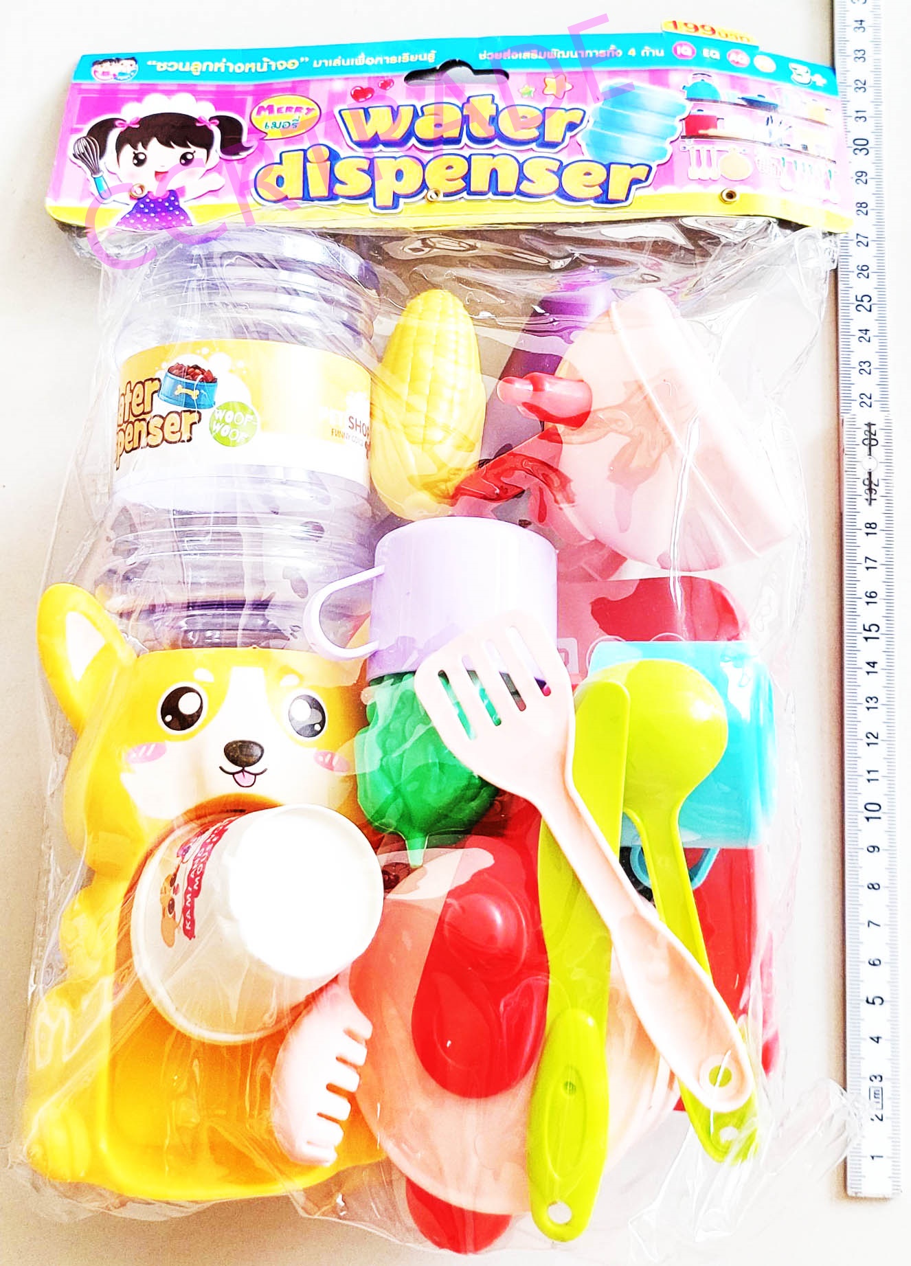 เซ็ทตู้กดน้ำการ์ตูน+อุปกรณ์ถุง PVC 24x35 ซม.(งานห้าง)(1x3)