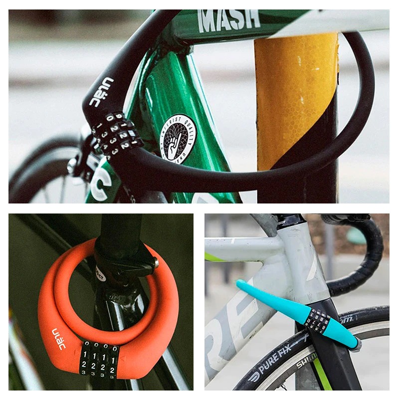 สายล็อคจักรยาน ULAC SC1 แบบ 4 รหัส เปลี่ยนรหัสได้ Bicycle Combination Lock 4 Digits