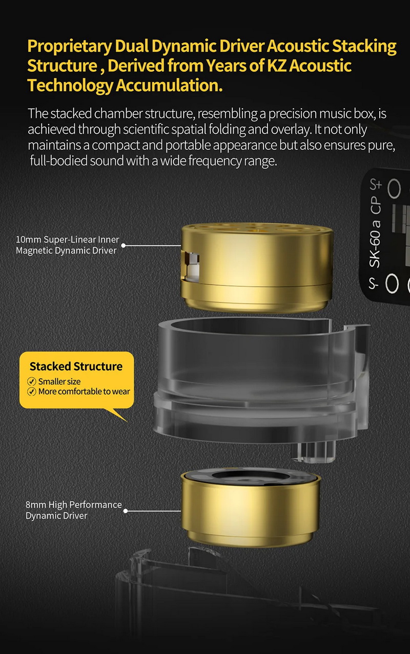 KZ Merga หูฟัง IEMs 2 ไดรเวอร์ Dynamic เบสทรงพลัง เส้นโค้งเสียงที่ดีเยี่ยม ประกันศูนย์ไทย