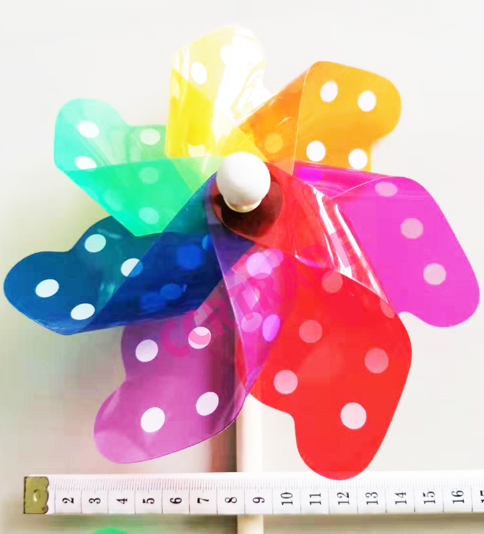 กังหันลมสีสดก้านไม้ 47 ซม.