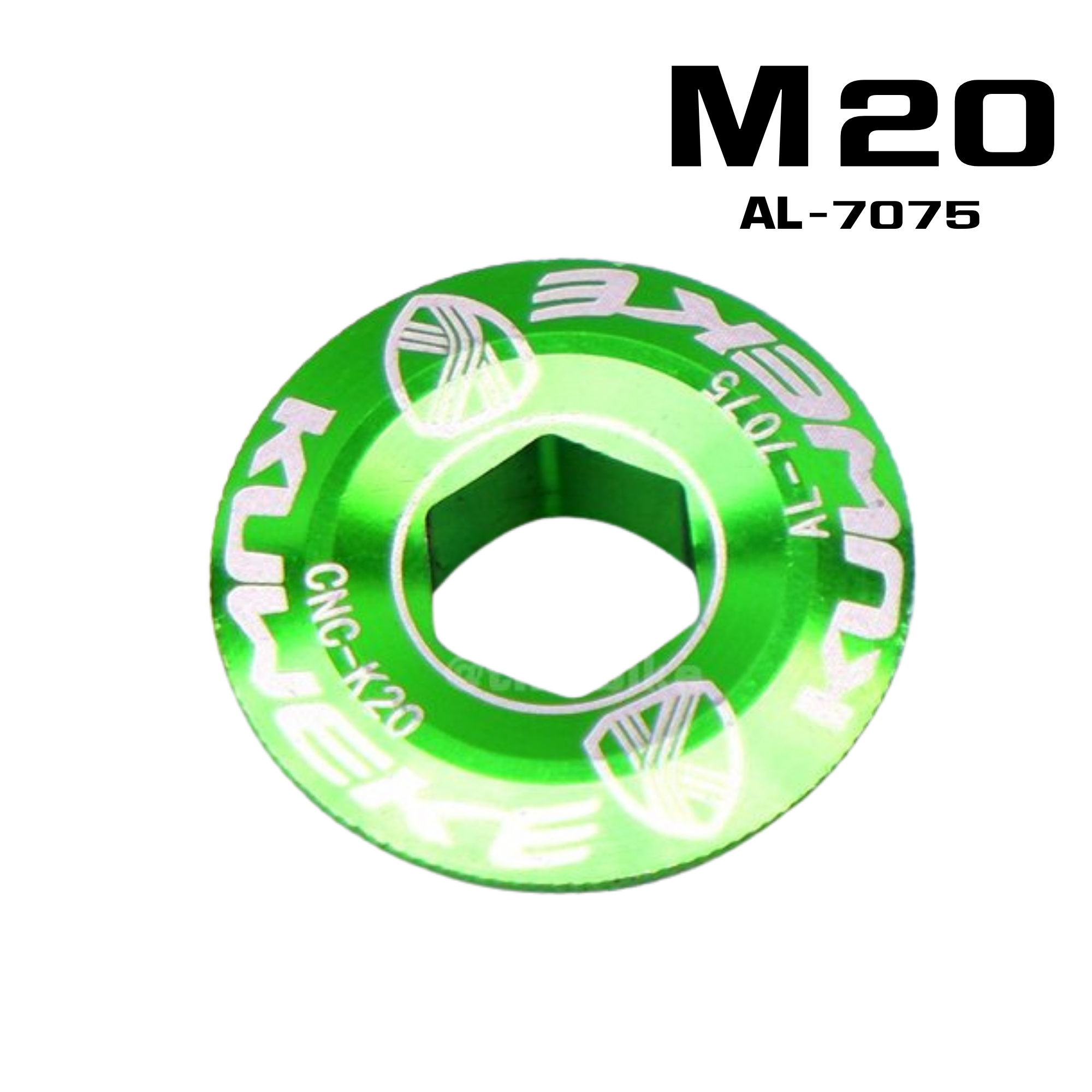 น็อตปิดขาจานกะโหลกกลวงจักรยาน ขนาด M20 อลูมิเนียม CNC