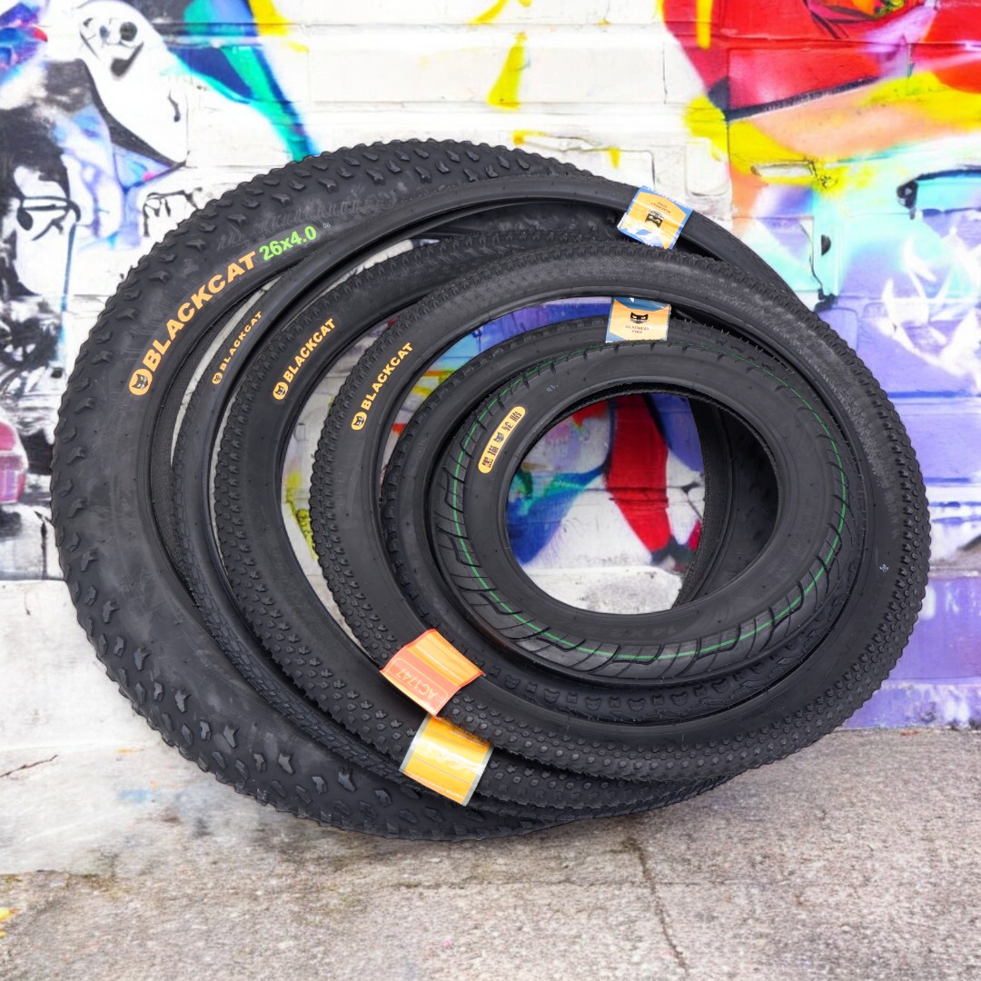 ยางนอกจักรยานBLACKCATสำหรับรถทุกประเภท มีครบทุกขนาด12"/14"/16"/18"/20"/22"/24"/26"/27"/29"/700C