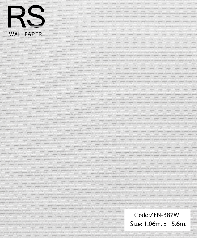 วอลเปเปอร์เทกเจอร์อิฐจิ๋วพื้นสีขาว ZEN-B87W