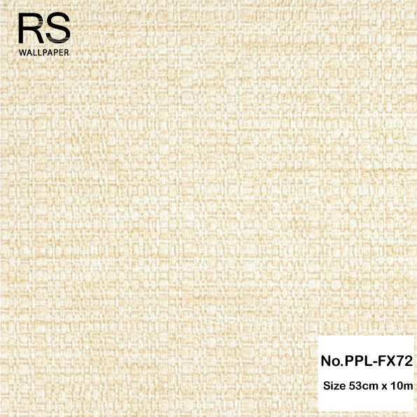 วอลเปเปอร์ ลายผ้า สีครีมเหลืองอ่อน No.PPL-FX72