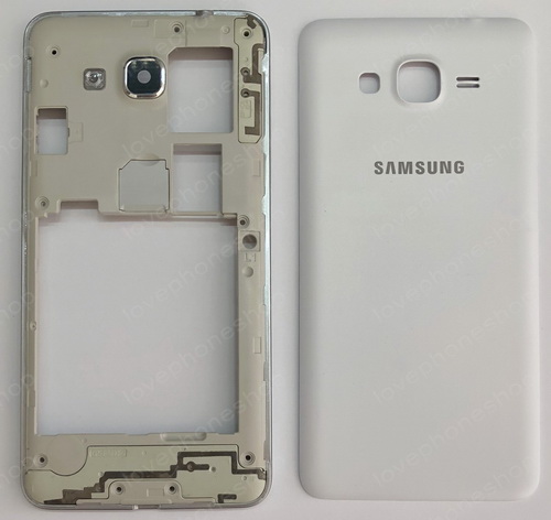 ชุดเคสกลางและฝาหลัง Samsung Galaxy Grand Prime (G530) สีขาว (Original Genuine Part) ส่งฟรี!