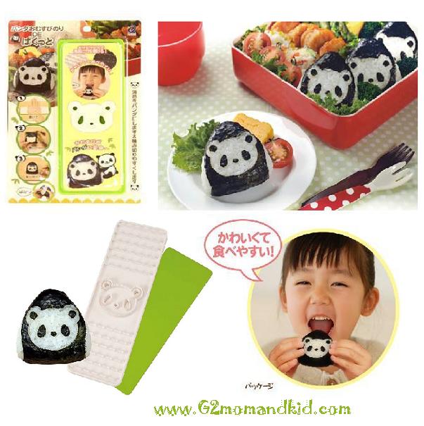++พร้อมส่ง++ พิมพ์กดสาหร่าย แฮม ชีส โบโลน่า ไข่เจียว รูปแพนด้า -- พร้อมแผ่นซิลิโคนรองกด 1 แผ่น ใช้กดสาหร่ายทำข้าวปั้นญี่ปุ่นทรงสามเหลี่ยม โอนิกิริ สินค้านำเข้าญี่ปุ่นแท้ 100% ค่ะ