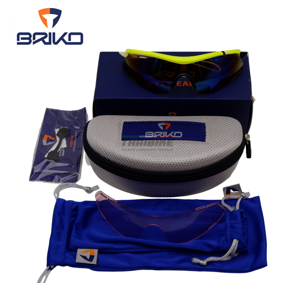 แว่นตากันแดดปั่นจักรยาน BRIKO ENDURE PRO TEAM 2 LENSES (Made in Taiwan)
