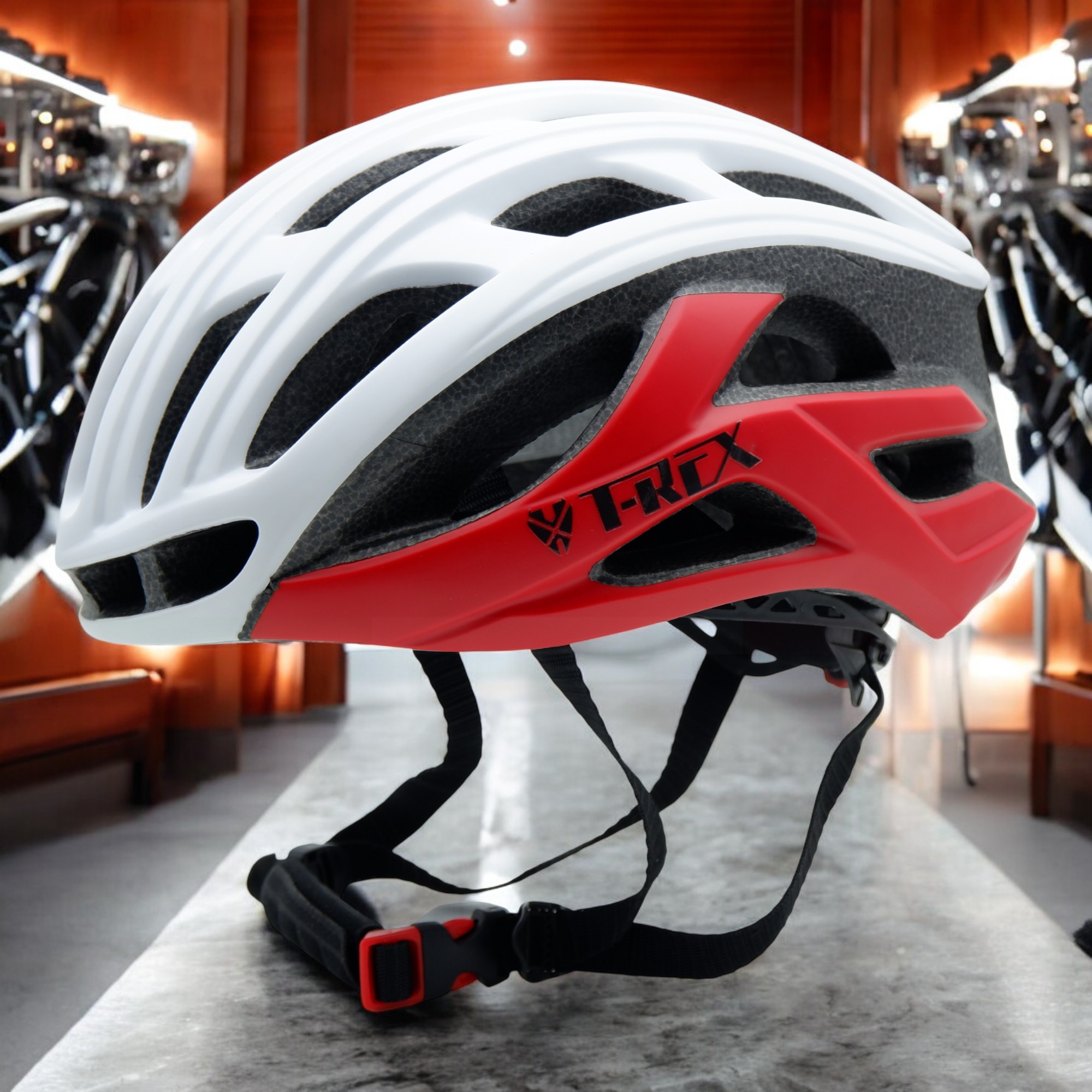 หมวกกันน็อคจักรยานเสือหมอบ เสือภูเขา T-REX N1939 อินโมล