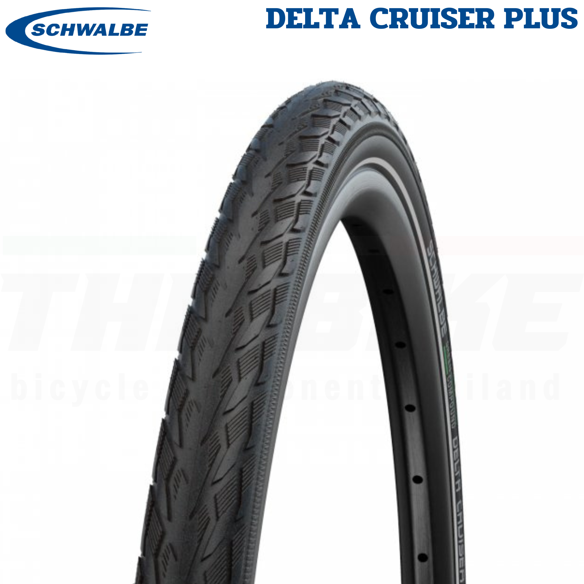 ยางนอกจักรยาน Schwalbe Delta Cruiser Plus 700X28 20X1.75 MARATHON 16X1.35 กันหนามระดับ 5