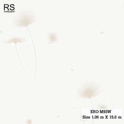 วอลเปเปอร์ ลายดอกไม้สีทอง พื้นสีขาว ERO-M93W