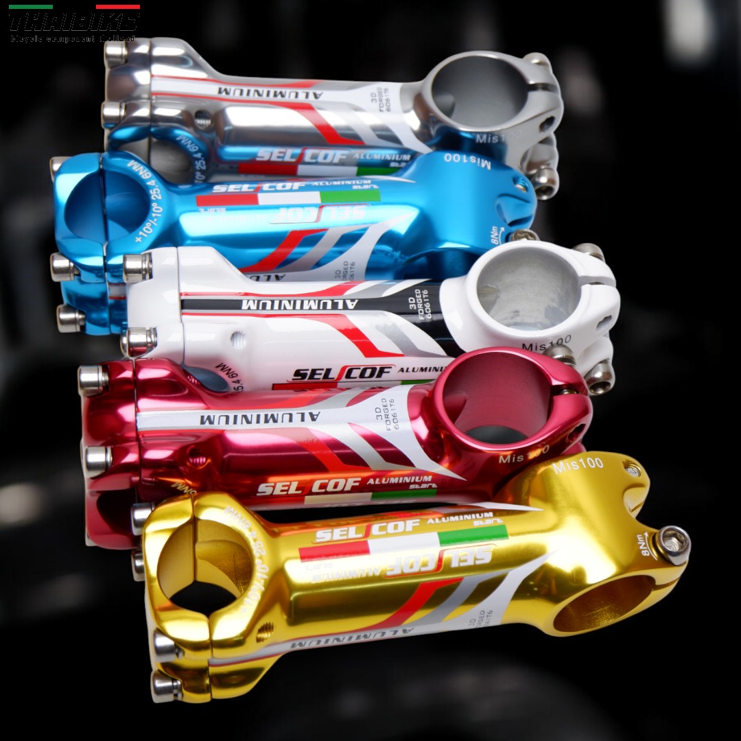 สเต็มจักรยานอลูมิเนียม +-10 ขนาดคอ 25.4/31.8 SELCOF KA052 KA053 3D FORGE
