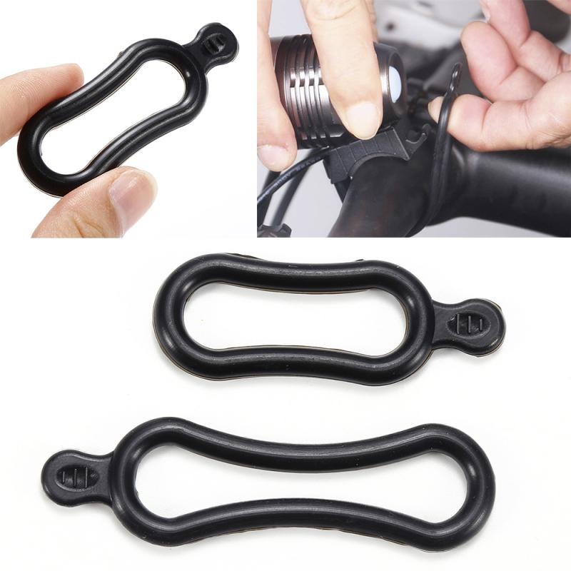 ยางรัดไฟหน้า-ไฟท้ายจักรยาน ราคา 2 ชิ้น Silicone Rubber Bicycle Light Bike