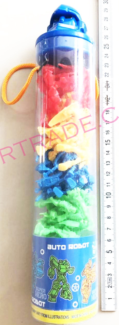 หุ่นกันดั้มสีสด 30 ชิ้นกระปุกยาว 27 ซม.