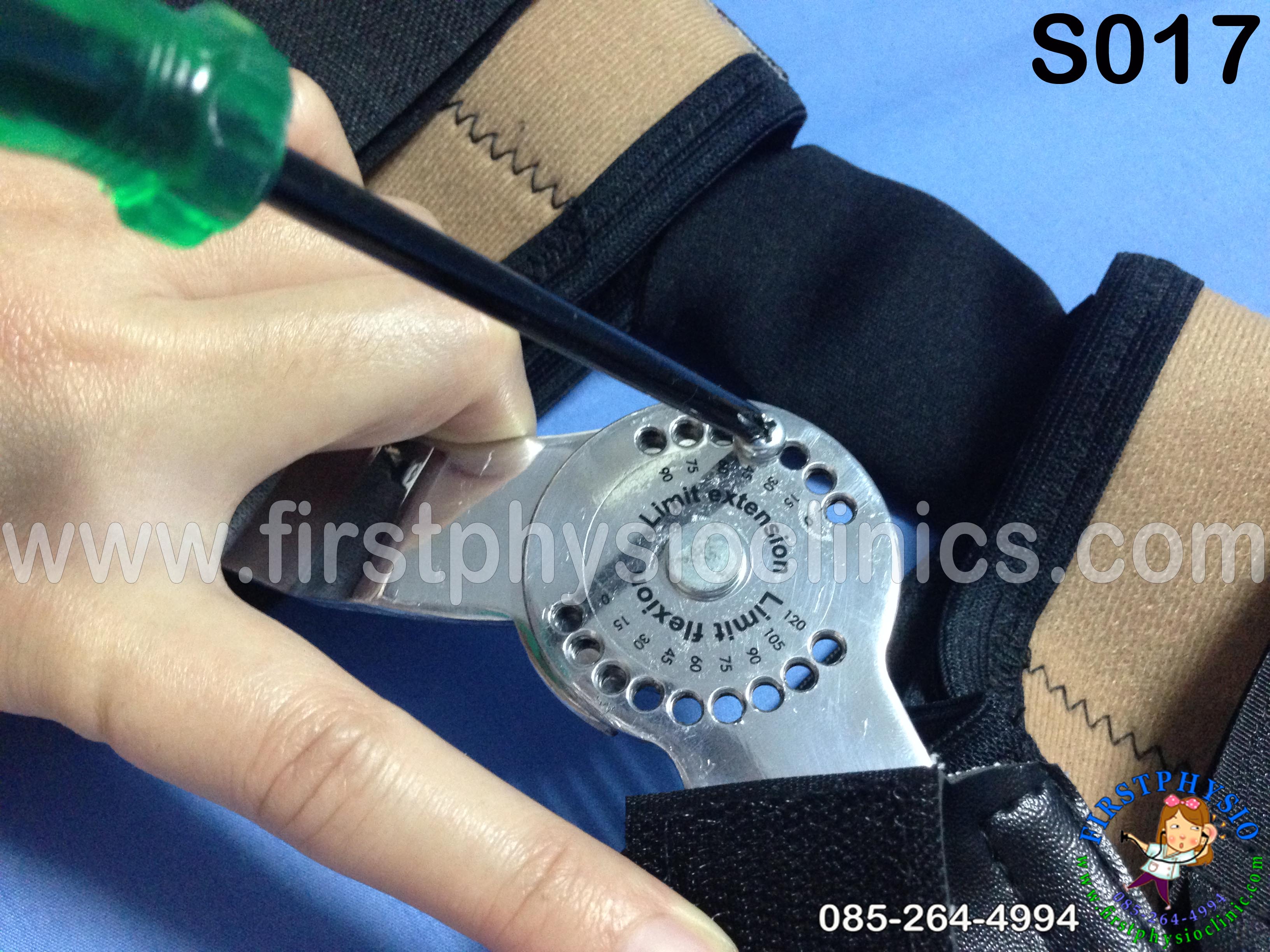 อุปกรณ์พยุงเข่าปรับองศาได้แบบสั้น/ประคองเข่าปรับมุม/พยุงเข่าแกนอลูมิเนียม Hinge Knee Support