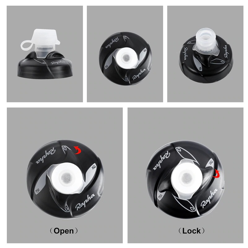 NEW !!ขวดน้ำจักรยาน rapha ของแท้ พลาสติกนุ่ม ขนาด 620ml พิเศษแถมฟรีฝาปิดขวด