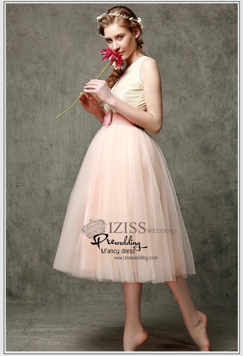 ฺBM0105 - พรีออเดอร์ ชุดเพื่อนเจ้าสาวราตรียาวสีครีม กระโปรงผ้ามุ้งสีหวานพาสเทล น่ารักมากๆค่ะ