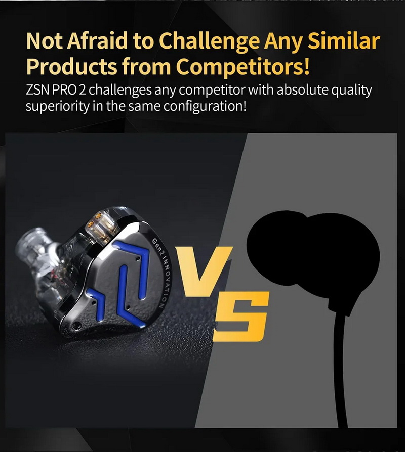 KZ ZSN Pro 2 หูฟัง Iems Hybrid 2 ไดรเวอร์ 1BA+1DD ปรับแต่งจูนเสียงระดับมืออาชีพ ประกันศูนย์ไทย