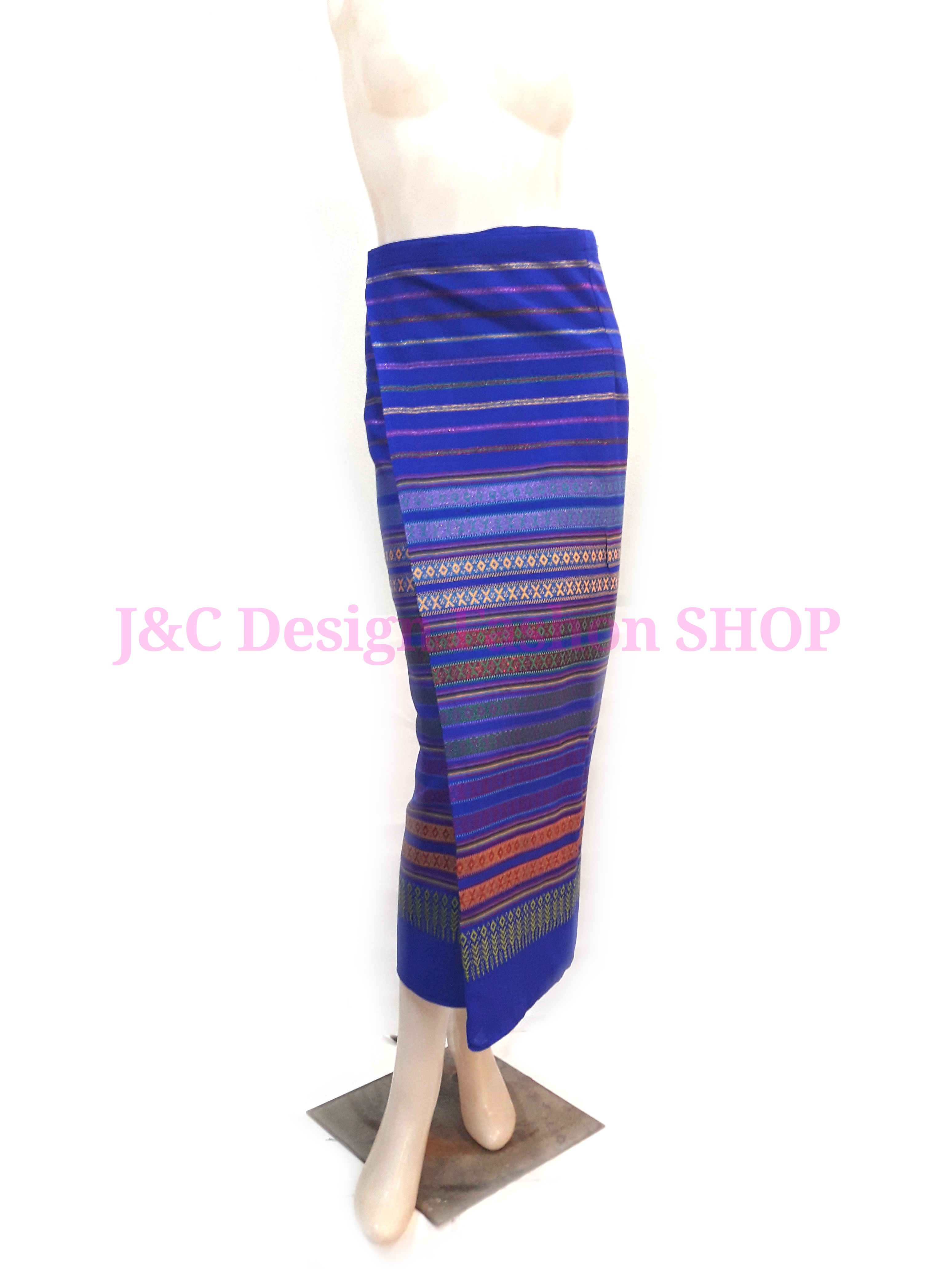 ผ้าซิ่นผ้าฝ้ายตีนจกทอมือตัดสำเร็จ ไม่ตัดต่อตีน #ผ้าตีนจกยกดอกในตัว #ผ้าถุงตัดสำเร็จแบบป้ายเลื่อนตะขอสามารถเลื่อนได้ไม่เสียทรง อ้วนผอมใส่ได้