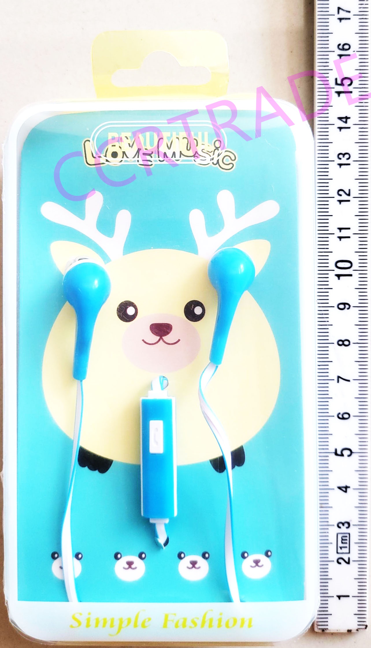 หูฟังการ์ตูนสีหวาน+สมอล์ท็อคกล่อง 13.5 ซม.