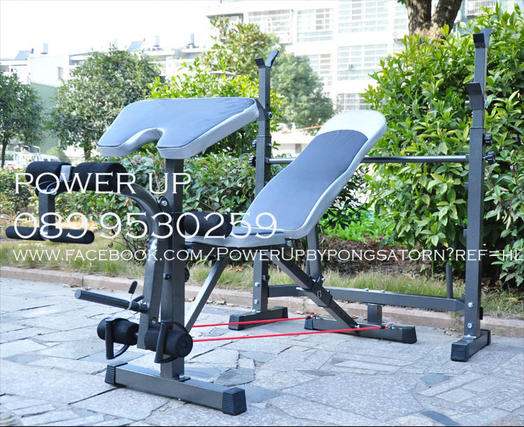 ม้านอนยกน้ำหนักพร้อมแรควางบาร์ LWH เล่นส่วน แขนขา ครบจบ