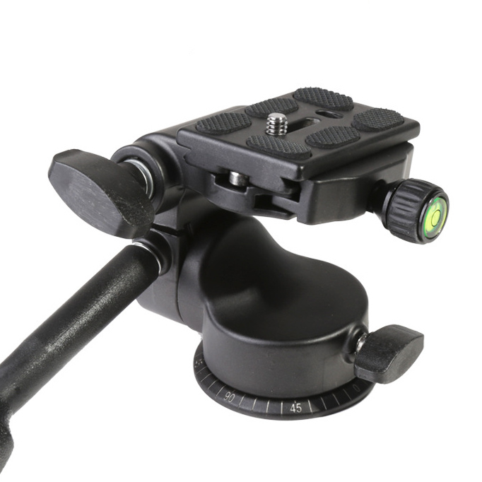 Q-08 Professional Video DSLR Camera 3-Way Fluid Tripod Monopod Head หัวแพน + Quick Release Plate 1/4" Screw