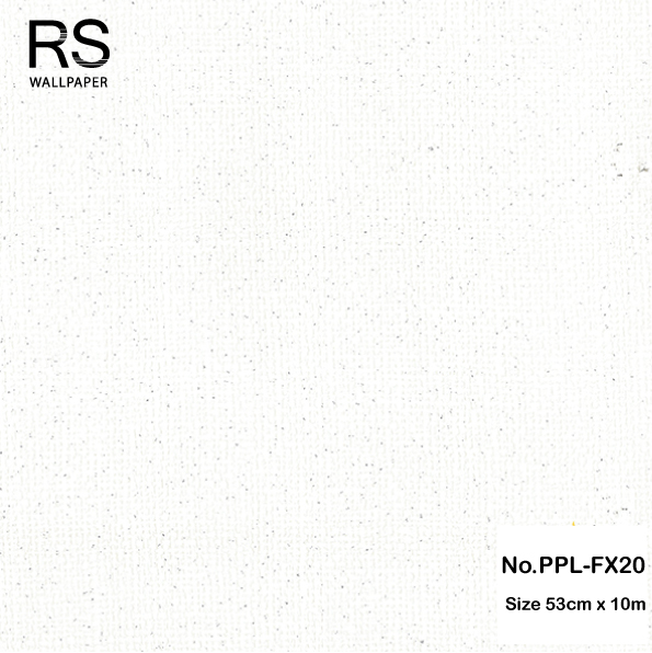 วอลเปเปอร์ลายกระสอบสีขาวมีกากเพรช No.PPL-FX20