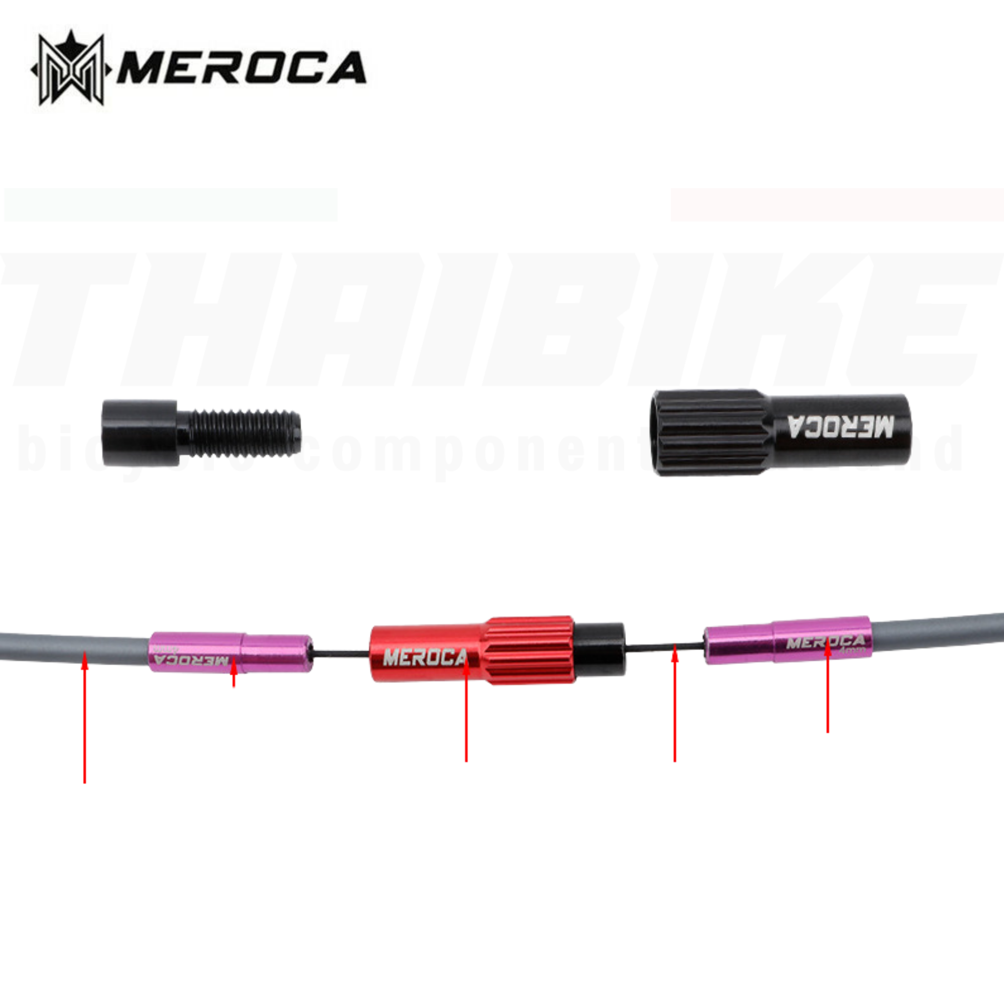 ตัวปรับสายเกียร์จักรยาน MEROCA แบบอลูมิเนียม Cable Adjustment