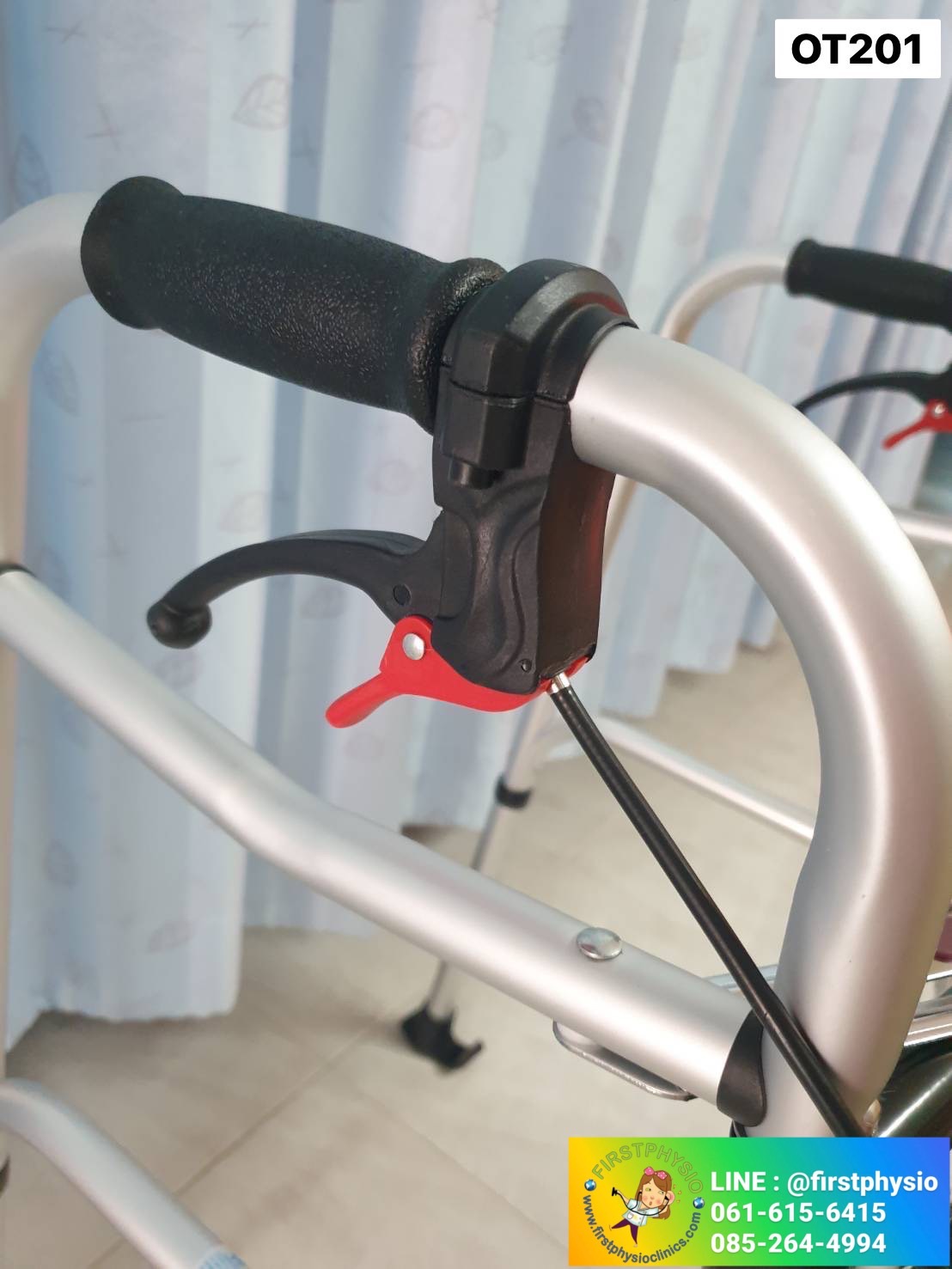 อุปกรณ์ช่วยเดินแบบมีล้อพับได้ walker ผู้ใหญ่แบบมีล้อมีเบรกพับได้ รุ่น OT201