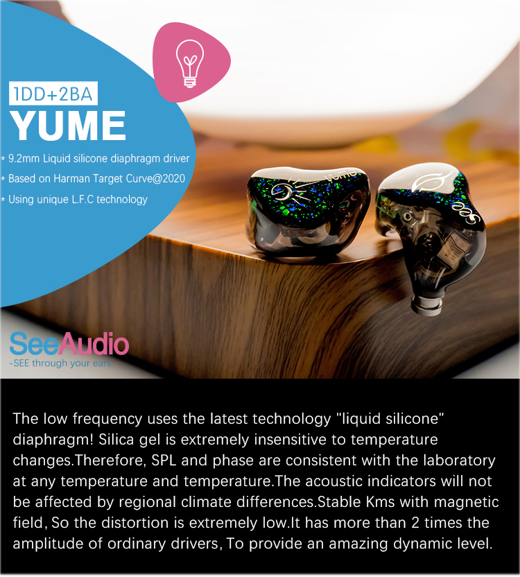 ขาย See Audio YUME หูฟัง 3 ไดรเวอร์ 1DD+2BA ประกันศูนย์ไทย