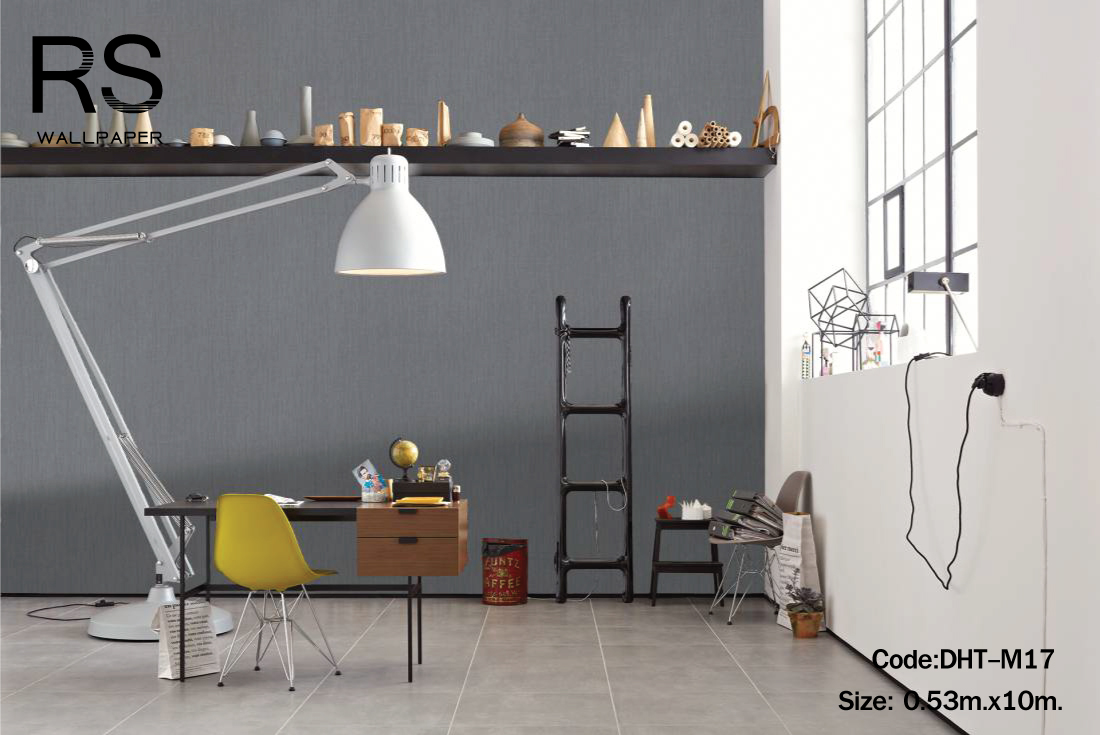 วอลเปเปอร์ ลายเปลือกไม้สีเทาเข้ม (Loft Style) DHT-M17