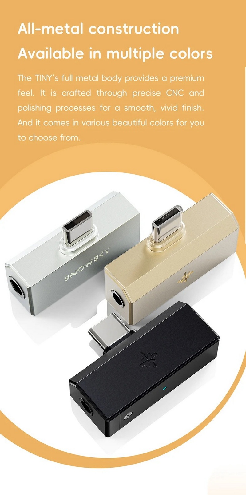 Snowsky Tiny DAC/AMP พกพาจิ๋ว เล็กแต่ทรงพลัง รองรับ PCM 384kHz และ DSD256 ประกันศูนย์ไทย