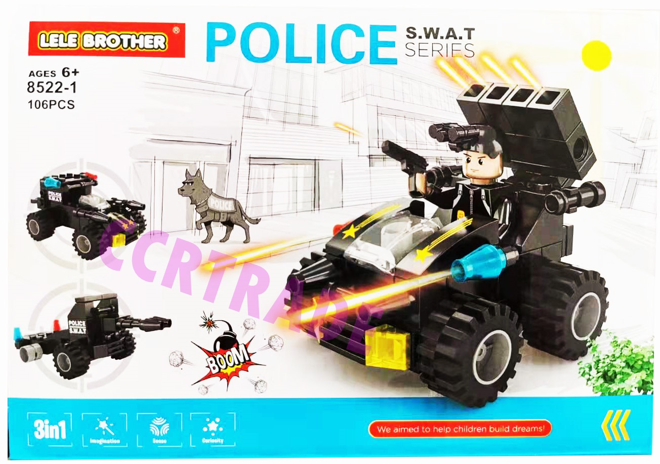 เลโก้ตัวต่อหน่วยสวาทกล่องจัมโบ้ 15x21 ซม.(1x8)