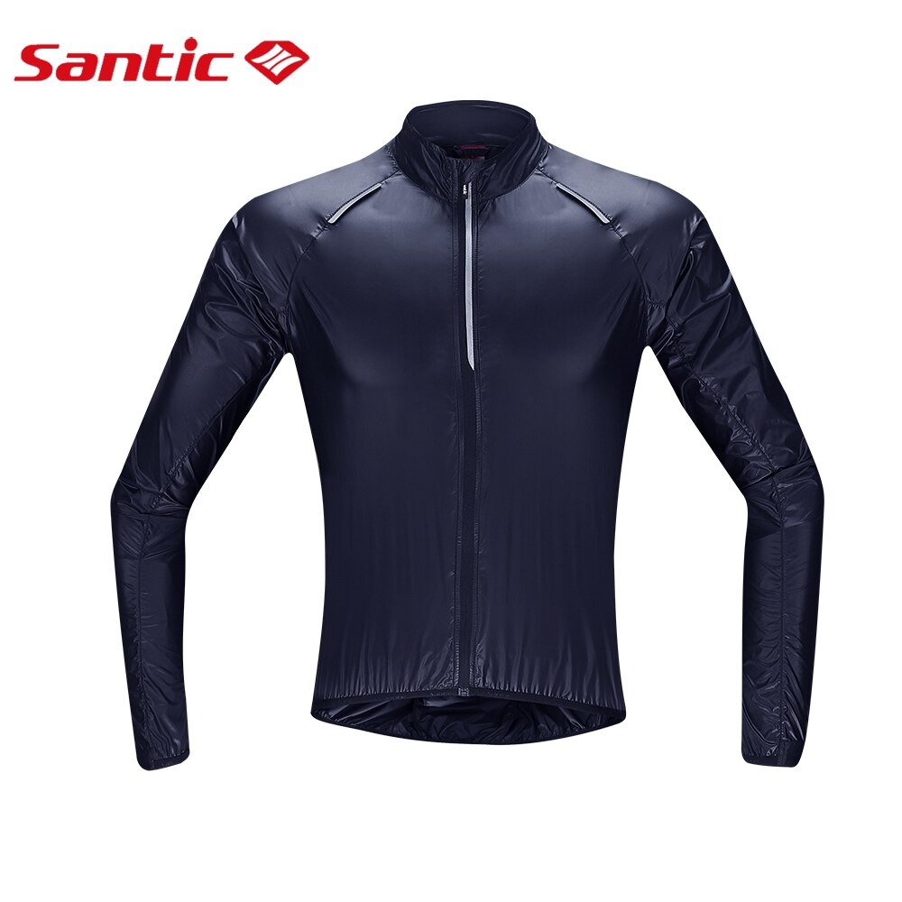 เสื้อกันฝน กันลม ปั่นจักรยาน ผ้าลื่น SANTIC MOCO7033 สี:Navy-BLUE