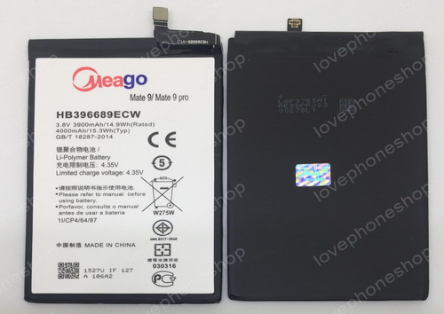 แบตเตอรี่ มอก. Meago Huawei Ascend Mate 9, Mate 9Pro, MHA-L09, MHA-L29, MHA-TL00 รหัส HB396689ECW ส่งฟรี!!