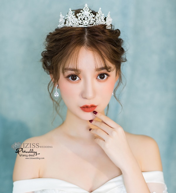 AC023 **พรีออเดอร์**ชุดเทียร่า มงกุฎเพชร ชุดเครื่องประดับเจ้าสาวสวยหรูดุจเจ้าหญิง