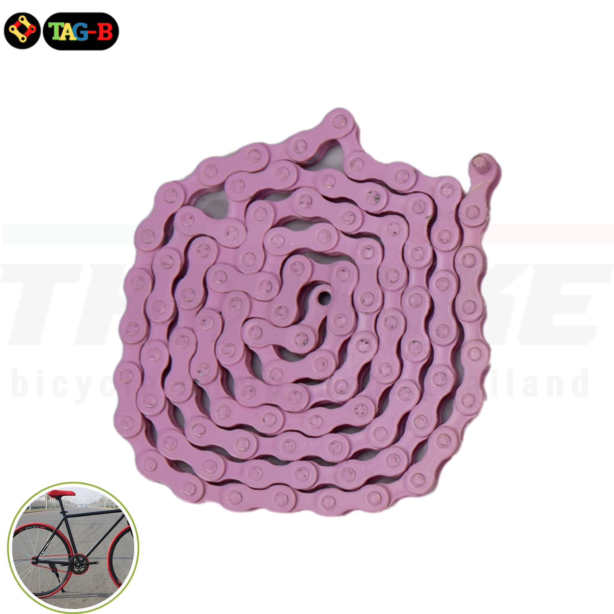 โซ่จักรยานฟิกเกียร์ โซ่สีซิงเกิลสปีด รถเกียร์เดียว Bicycle Chain Color